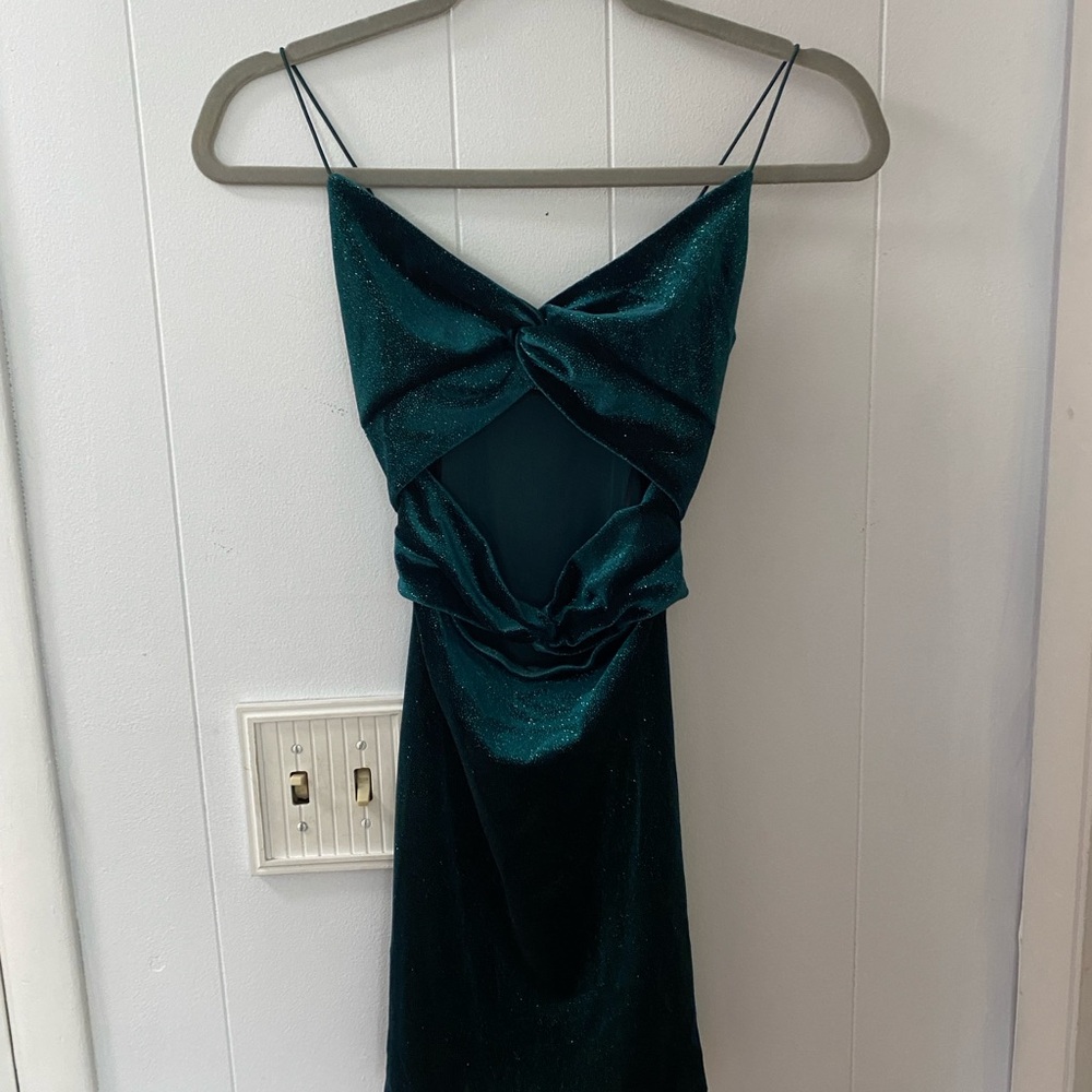 Windsor Teal Backless Dress